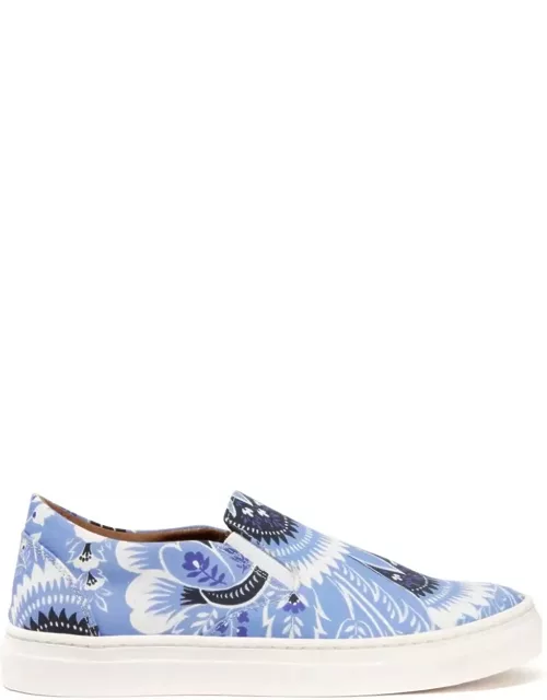 Etro Sneakers With Light Blue Paisley Print
