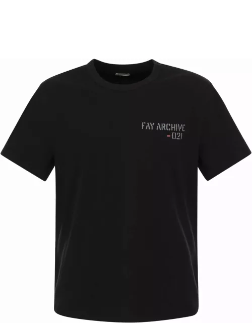 Fay Crew-neck T-shirt With Logo