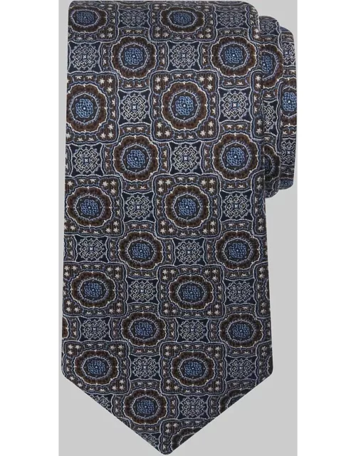 JoS. A. Bank Men's Reserve Collection Overlay Medallion Tie - Long, Brown, LONG