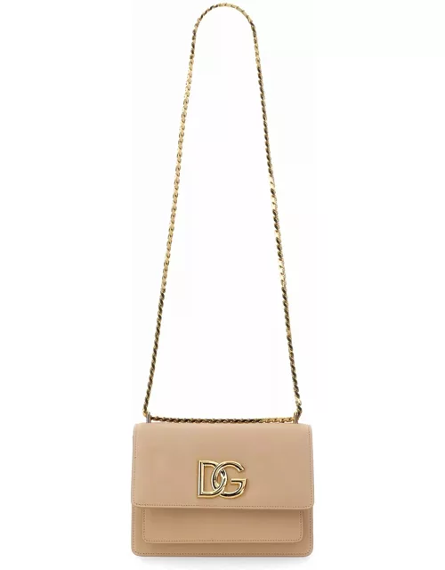 Dolce & Gabbana Leather Shoulder Bag With Dg Logo