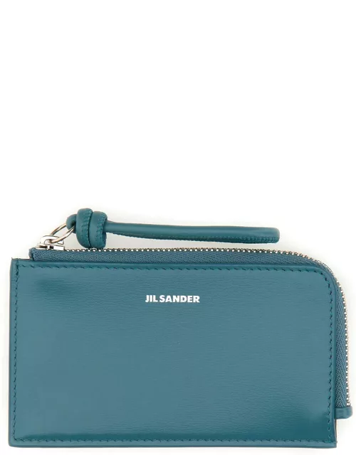 jil sander leather envelope coin purse