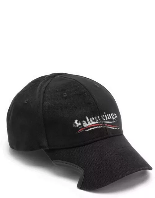 Black Political Stencil baseball cap