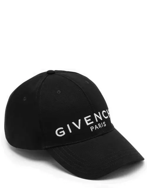 Black logo-embroidery baseball cap