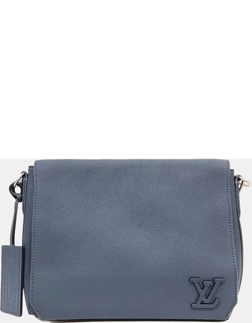 Louis Vuitton Blue Leather Aerogram Messenger Bag