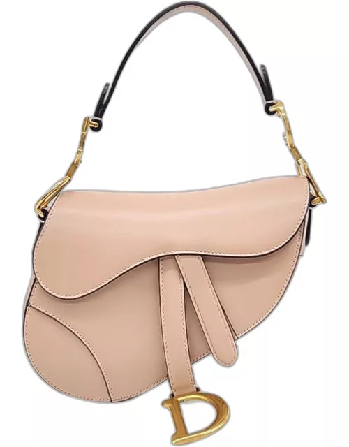 Dior Beige Leather Mini Saddle Bag