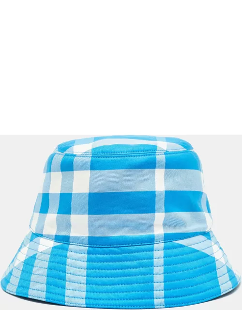 Burberry Cotton Checked Bucket Hat
