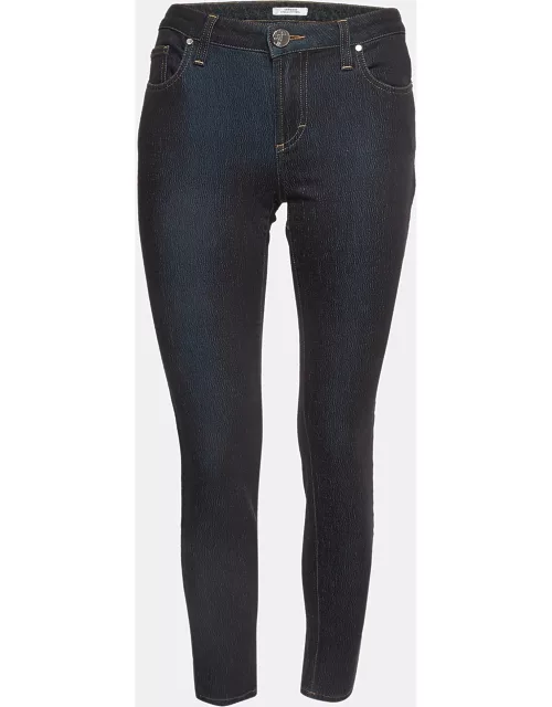 Versace Collection Navy Blue Denim Pocket Embellished Jeans M Waist 28"