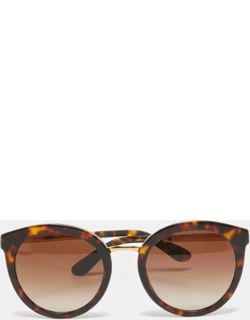 Dolce & Gabbana Tortoise Brown Gradient DG4268 Round Sunglasse