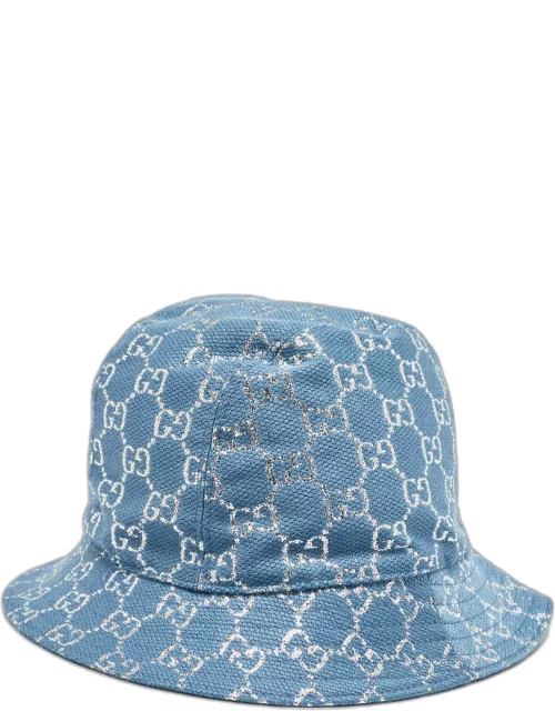 Gucci Blue GG Lamé Desert Bucket Hat