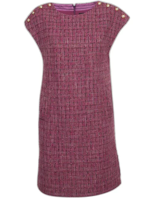 Chanel Purple Fantasy Tweed Sleeveless Short Dress