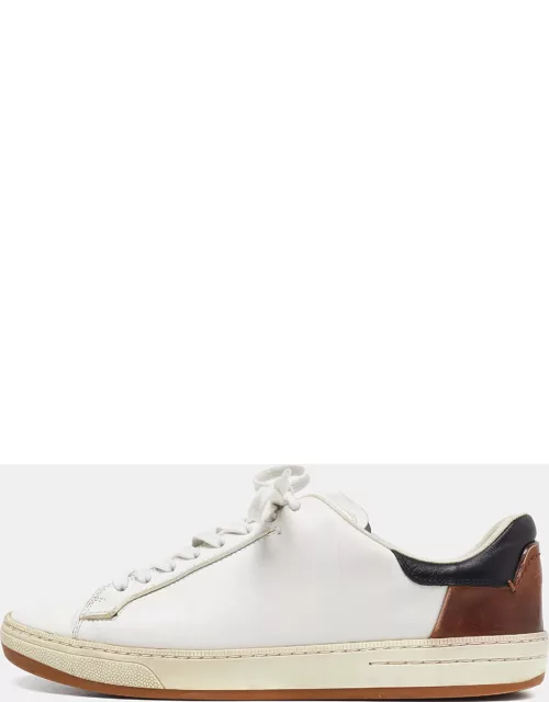 Berluti White/Brown Leather Low Top Sneaker