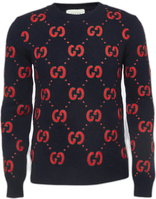 Gucci Blue Knit Animalium Sweater