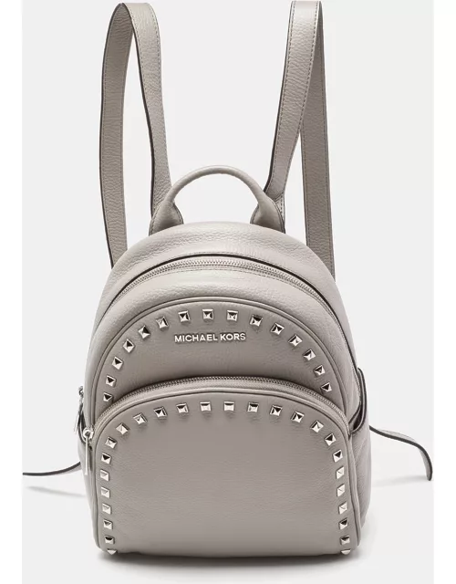 MICHAEL Michael Kors Grey Leather Abbey Studded Backpack