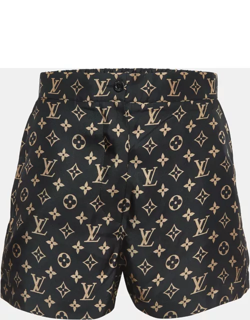 Louis Vuitton Black Monogram Silk Shorts