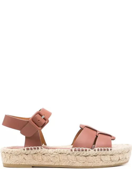Paloma Barceló Brown Rosy Leather Sandal