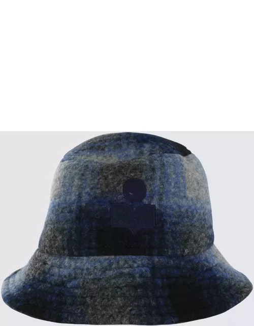 Isabel Marant Navy Wool Blend Haley Bucket Hat