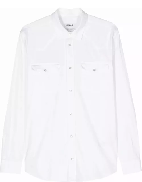 Dondup White Shirt With Pocket