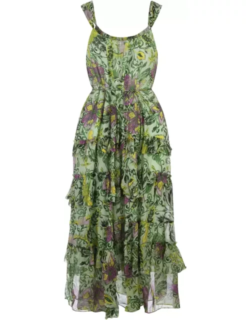 Diane Von Furstenberg Modena Dress In Garden Paisley Mint