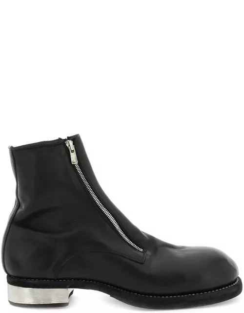 Guidi Leather Double-zip Ankle Boot
