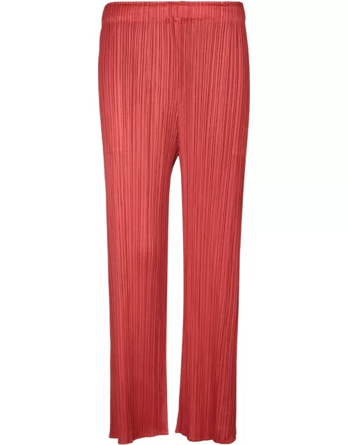 Issey Miyake Pleats Please Red Trouser