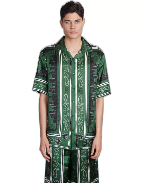 Off-White Shirt In Green Viscose