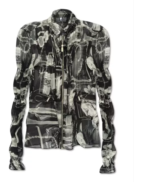 Off-White All-over Patterned Gathered Shirt