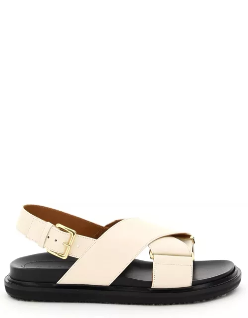 Marni Ivory Leather Sandal