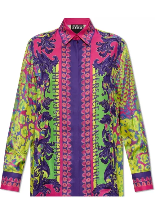 Versace Jeans Couture Shirt With Print And Logo