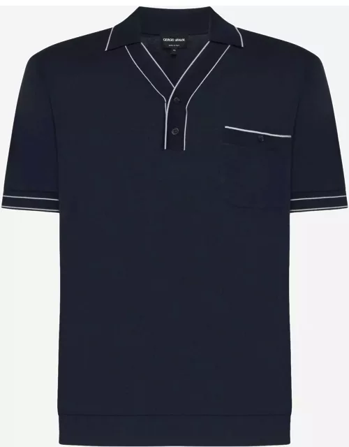 Giorgio Armani Viscose And Wool Polo Shirt