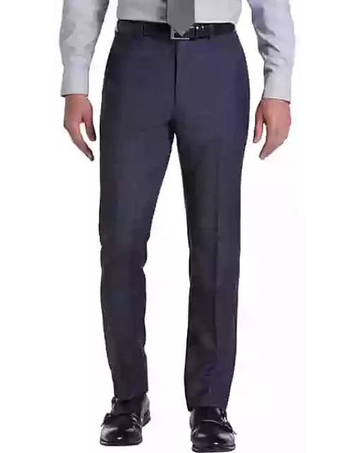 Calvin Klein Slim Fit Windowpane Men's Suit Separates Pants Navy Plaid