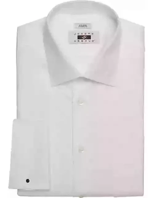 Joseph Abboud Men's Classic Fit French Cuff Dress Shirt White Solid