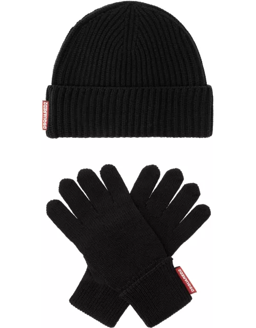 Dsquared2 Wool Kit: Beanie & Glove