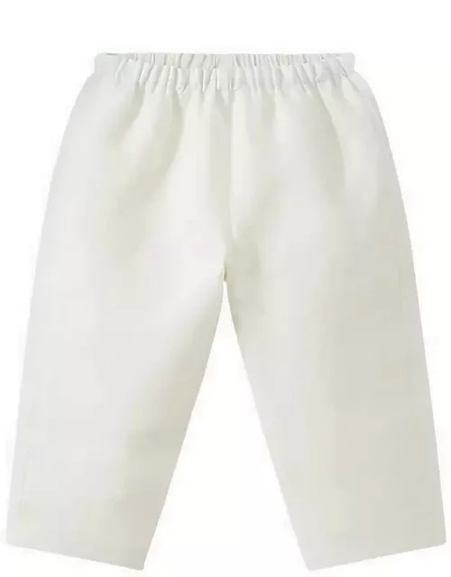 Dandy milk-white linen trouser