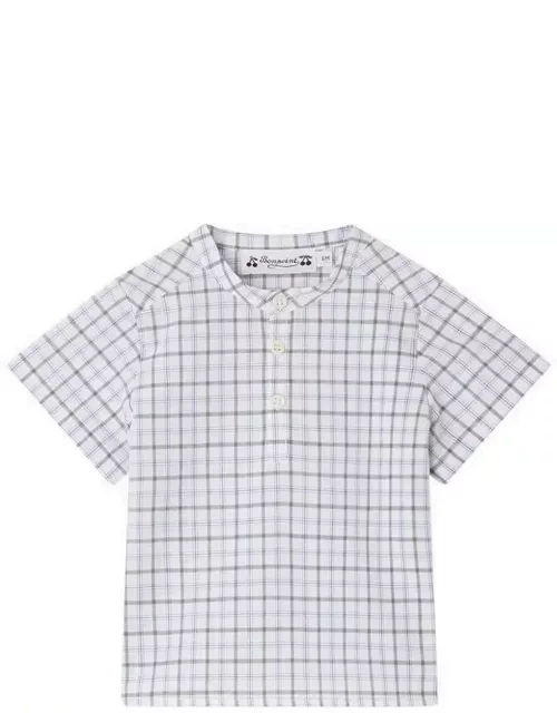 Cesari green/grey cotton shirt