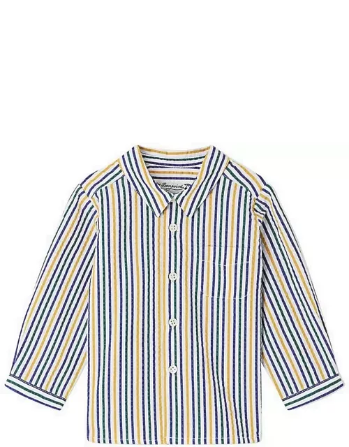 Malo striped cotton shirt