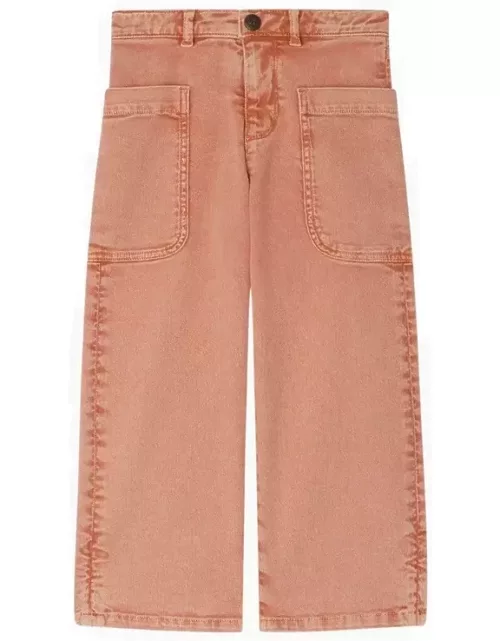Orange cotton trouser