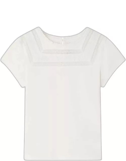 White Fina cotton T-shirt