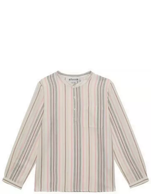 Artiste multicoloured striped cotton shirt