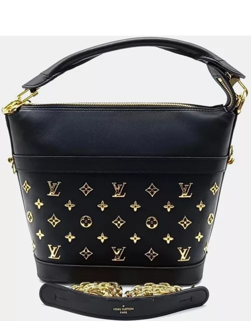 Louis Vuitton Black Leather Cruiser PM Hobo Bag
