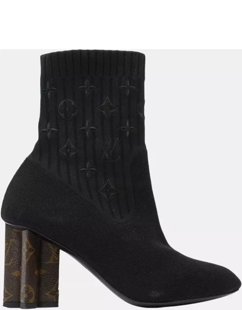 Louis Vuitton Silhouette Ankle Boot Black Fabric EU 37 UK