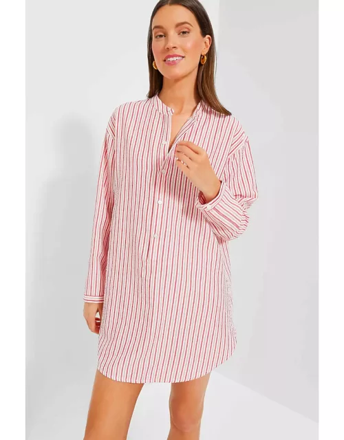 Strawberry Stripe Seersucker Bodie Shirt Dres