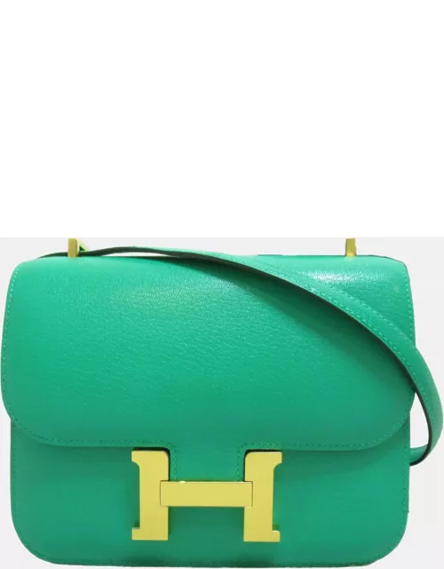 Hermes Green Menthe Shave leather Constance Mini Bag