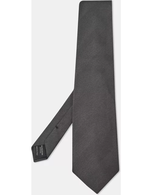 Tom Ford Black Stripe Jacquard Tie