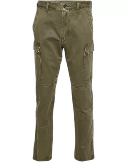 Zadig & Voltaire Green Faded Cotton Cargo Pants