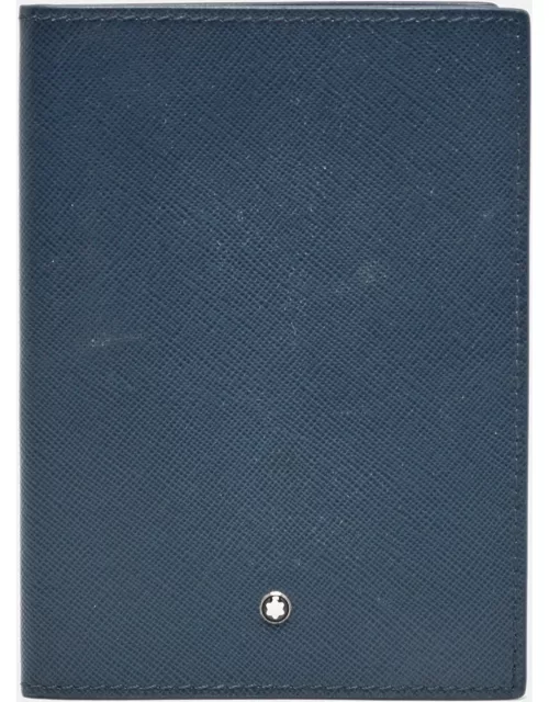 Montblanc Navy Blue Leather Sartorial Passport Holder