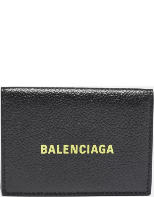 Balenciaga Black Logo Flap Card Case