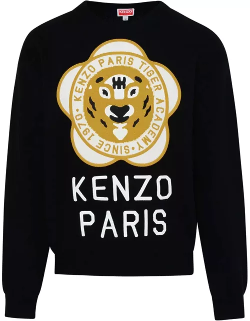 Kenzo Black Wool Blend Sweater