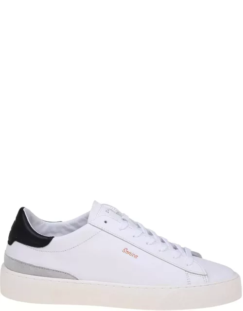 D.A.T.E. Sonica Sneakers In White/black Leather