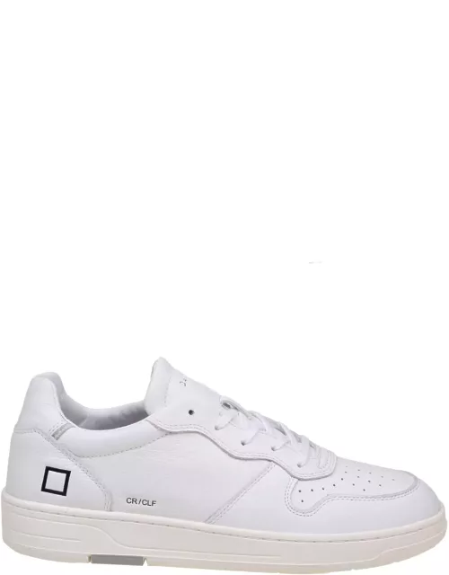 D.A.T.E. Court Sneakers In White Leather