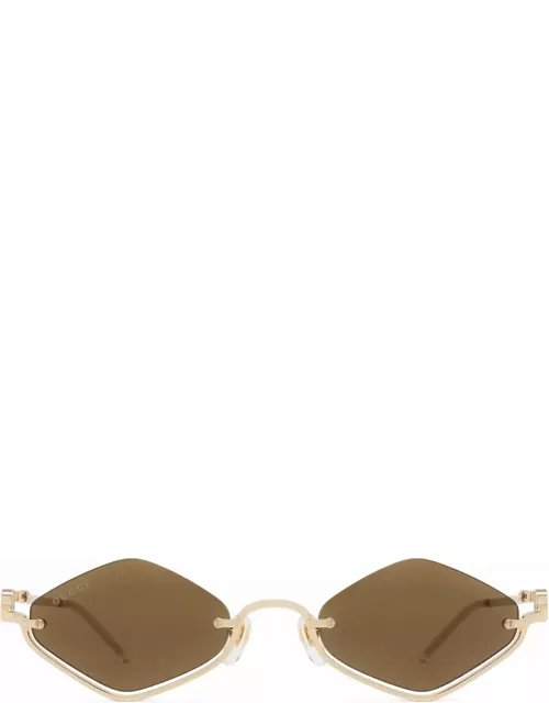 Gucci Eyewear Gg1604s Gold Sunglasse